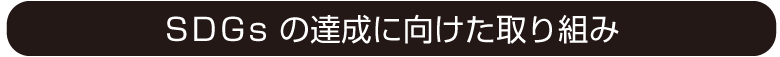 SDGsの達成に向けた取り組み